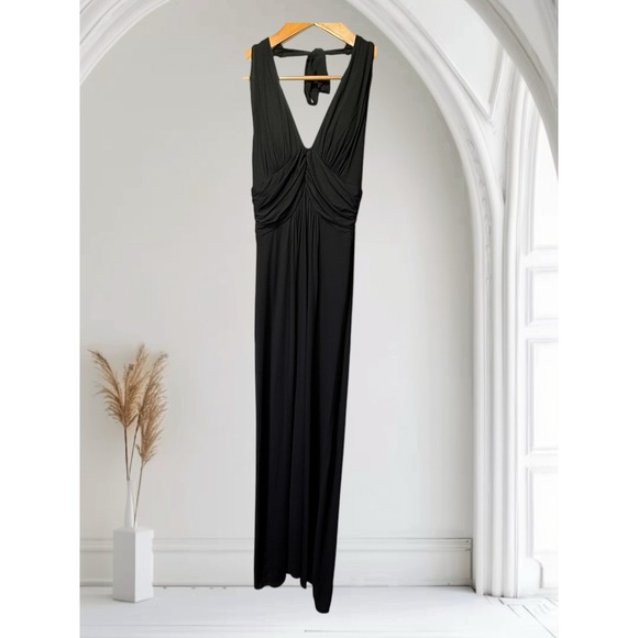 Fashions Best Kept Secret Bra Tops Black Elegant Maxi Dress Stretch Size Large - Picture 5 of 16